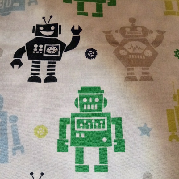 Space and Stars Robot Baby Blanket - Picture 4 of 6